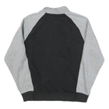 NIKE Mens Black & Grey White Colourblock Jacket M Cotton Blend Zip Casual