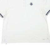 TOMMY HILFIGER Mens White Polo Shirt XL Cotton Blend Basic Logo Embroidered