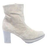 ARA Womens Ankle Boots Beige Polyester UK 4.5 Comfortable Stylish Faux Suede