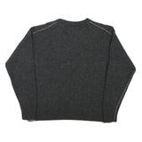 LACOSTE Mens Charcoal Plain Wool Jumper Crew Neck Basic Knit XS