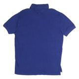 TOMMY HILFIGER Mens Blue Short Sleeve Plain XL Cotton Polo Shirt Classic