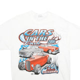 HANES Mens White Cars In The Park 2006 Graphic T-Shirt L Short Sleeve Crew Neck