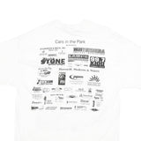 HANES Mens White Cars In The Park 2006 Graphic T-Shirt L Short Sleeve Crew Neck