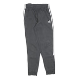 ADIDAS Mens Joggers Black & White Slim Tapered S W26 L30 Three Stripe Logo
