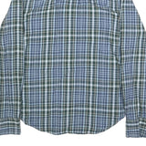 LEVI'S Mens Blue & Green Check Shirt M Classic Cotton Long Sleeve Button