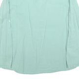 TOM TAILOR Womens Mint Blue Plain Blouse Long Sleeve Button Neck Size S