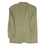 Mens Beige Coach Jacket XL Polyester Blend Woven Check Classic Fit Button