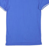 NIKE Mens Blue & White Short Sleeve Plain S Polo Shirt Cotton Blend Sports