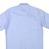 AMSA Mens Blue Shirt L Cotton Blend Short Sleeve Classic Style