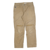 CARHARTT Mens Cotton Blend Beige Relaxed Fit Straight Leg Trousers W32 L30