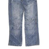 IND - F13 Mens Cotton Regular Blue Jeans W31 L28 Casual Zip Pocket Design