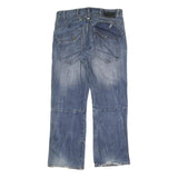IND - F13 Mens Cotton Regular Blue Jeans W31 L28 Casual Zip Pocket Design