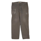 CARHARTT Mens Jeans Brown Regular Straight Denim Medium W36 L32 Relaxed Fit Zip