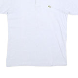 LACOSTE Mens White Short Sleeve Polo Shirt M Cotton Blend Casual Classic