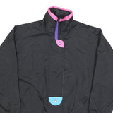 G-4000 Womens Black Pink Purple Zip Jacket L Polyester Plain Sporty Casual