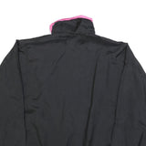 G-4000 Womens Black Pink Purple Zip Jacket L Polyester Plain Sporty Casual