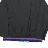 G-4000 Womens Black Pink Purple Zip Jacket L Polyester Plain Sporty Casual