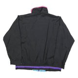 G-4000 Womens Black Pink Purple Zip Jacket L Polyester Plain Sporty Casual