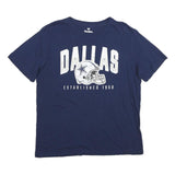 FANATICS Mens Navy Blue Dallas Graphic T-Shirt XL Short Sleeve Crew Neck Cotton