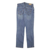 LEVI'S Womens Slim Blue Denim Medium Jeans W26 L27 Stretch Cotton Blend Zip