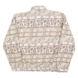 TEDDI Womens Beige & Brown Animal Print Zip Jacket L Polyester Cozy