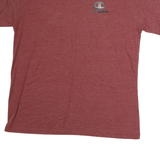 CHAMPION Mens Maroon Graphic T-Shirt 2XL Short Sleeve Crew Neck Cotton Comfort