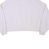 NIKE Womens Purple Crew Neck XL Cotton Blend Sweatshirt Cropped Casual