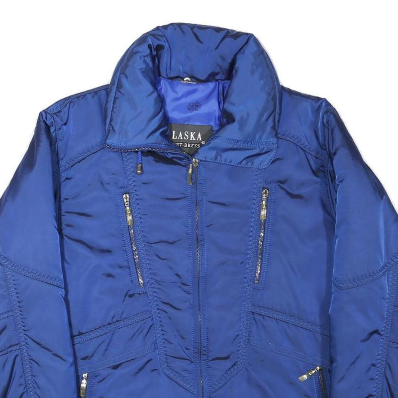 ALASKA Womens Blue Jacket M Polyester Blend Zip Padded Outdoor Lightweight