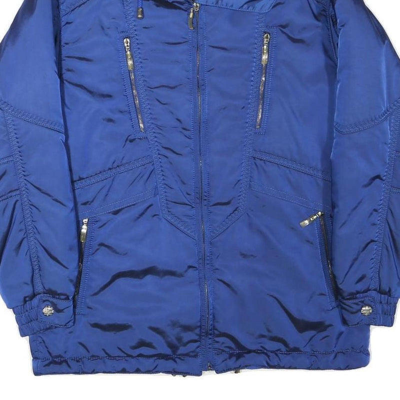 ALASKA Womens Blue Jacket M Polyester Blend Zip Padded Outdoor Lightweight