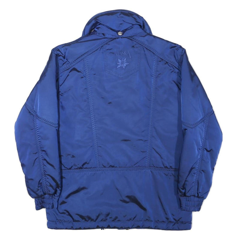 ALASKA Womens Blue Jacket M Polyester Blend Zip Padded Outdoor Lightweight