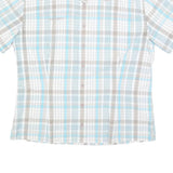 MAMMUT Womens Blue & Beige Checked Shirt L Cotton Blend Lightweight Casual