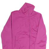 PUMA Womens Pink Jacket L Polyester Track Plain Zip Casual Sportswear