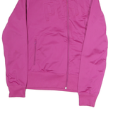 PUMA Womens Pink Jacket L Polyester Track Plain Zip Casual Sportswear