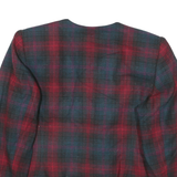 Le Suit Womens Red & Green Checked Double Breasted Petite Cotton Blend Jacket UK