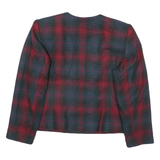 Le Suit Womens Red & Green Checked Double Breasted Petite Cotton Blend Jacket UK