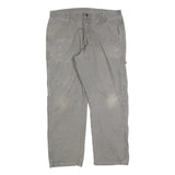 DICKIES Mens Relaxed Grey Cotton Blend Jeans W36 L30 Workwear Zip Closure