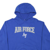 CAMPUS DRIVE Mens Blue Air Force Pullover Hoodie L Cotton Blend