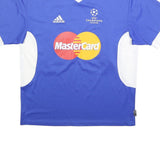 ADIDAS Mens Blue & White UEFA Champions League Football Shirt M Short Sleeve
