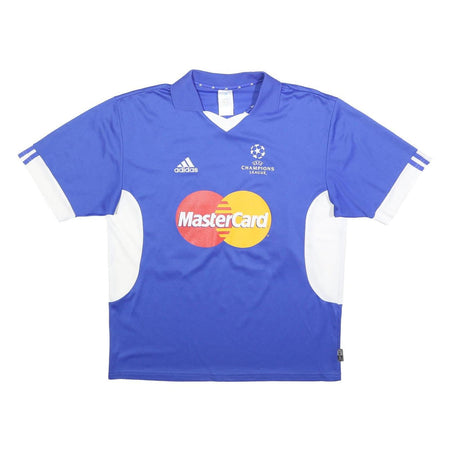 ADIDAS Mens Blue & White UEFA Champions League Football Shirt M Short Sleeve