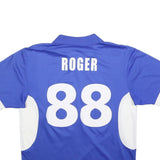 ADIDAS Mens Blue & White UEFA Champions League Football Shirt M Short Sleeve