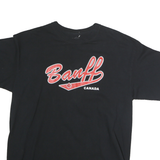 SNOWCAP Mens Black Banff Canada Graphic T-Shirt XL Short Sleeve Crew Neck