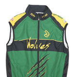 JAKROO Mens Green Black & Yellow Cycling Sleeveless Crew Neck 2XL Jersey