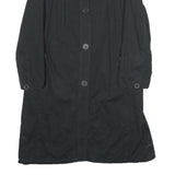 SANDRO Womens Black Cotton Button Jacket UK 8 Classic Fit Long Sleeve Plain