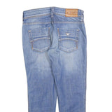 ARMANI JEANS Womens Slim Blue Denim Medium Slim Fit W30 L25 Fashion Zip