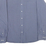 TOMMY HILFIGER Mens Blue Check Shirt XL Classic Cotton Long Sleeve Button