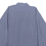 TOMMY HILFIGER Mens Blue Check Shirt XL Classic Cotton Long Sleeve Button