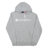 CHAMPION Mens Grey Pullover Hoodie M Cotton Blend Casual Sportswear