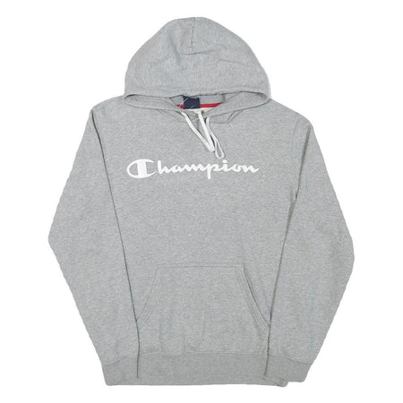 CHAMPION Mens Grey Pullover Hoodie M Cotton Blend Casual Sportswear