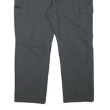 EDMONTE Mens Grey Polyester Blend Regular Fit Straight Leg Trousers W40 L27