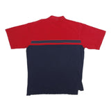 POLO RALPH LAUREN Mens Red & Navy Short Sleeve Plain L Cotton Blend Polo Shirt